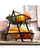 Метална кошница на 2 нива за плодове и зеленчуци